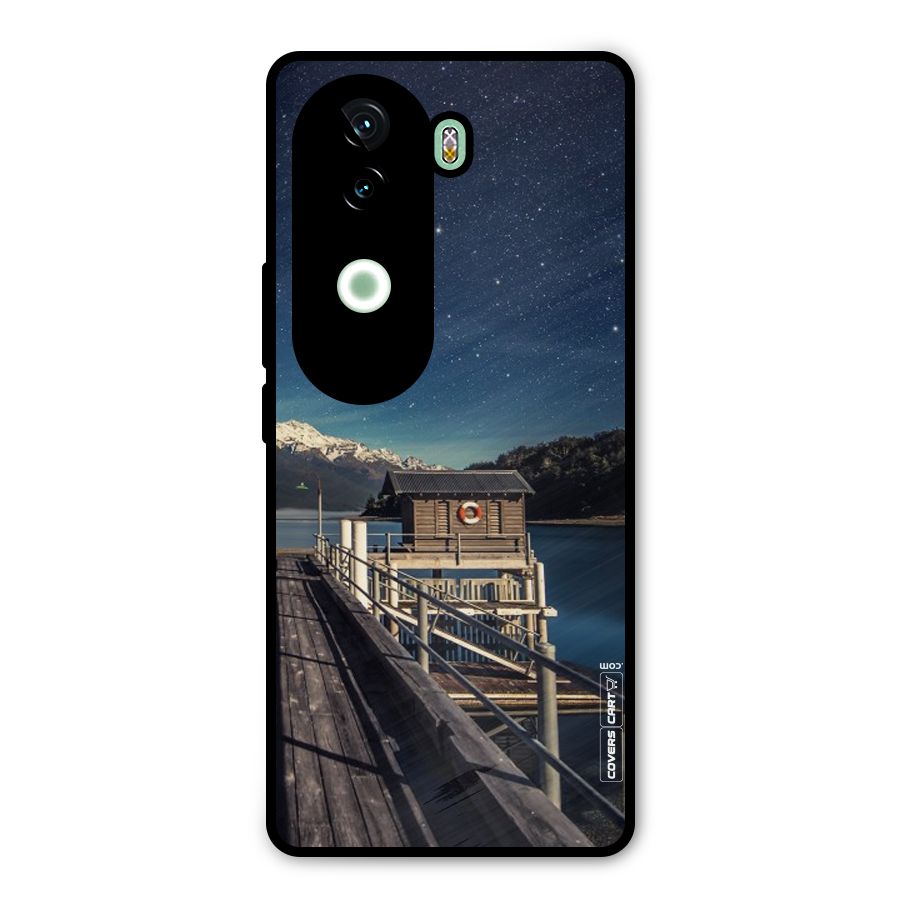 Beautiful Dock Hut Metal Back Case for Vivo V40e