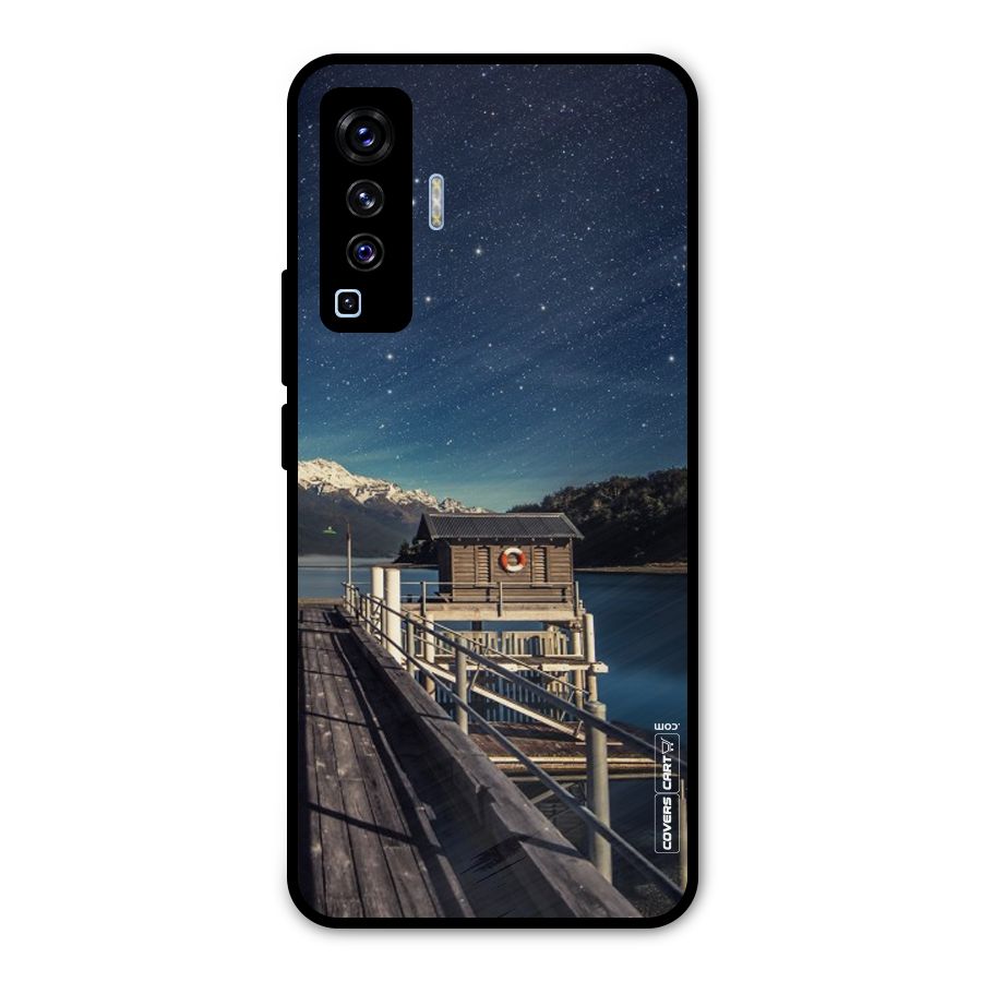 Beautiful Dock Hut Metal Back Case for Vivo X50