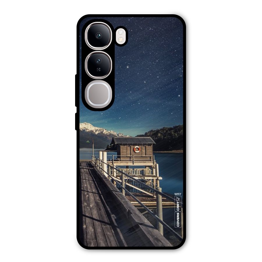 Beautiful Dock Hut Metal Back Case for Vivo Y300