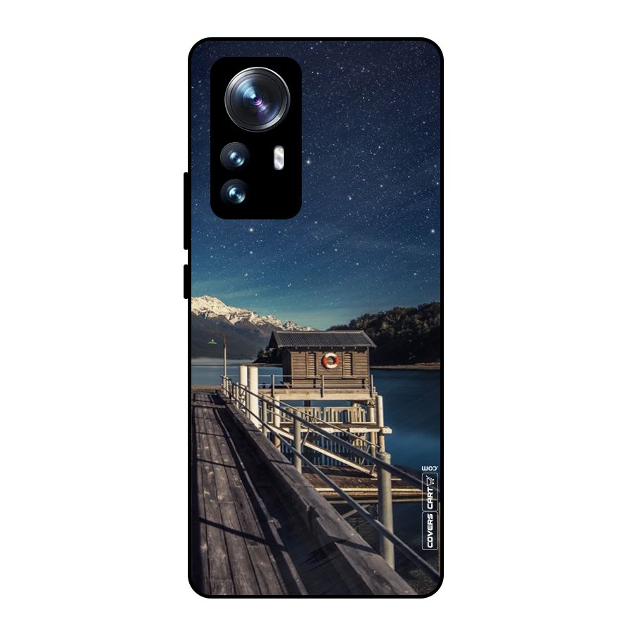 Beautiful Dock Hut Metal Back Case for Xiaomi 12 Pro