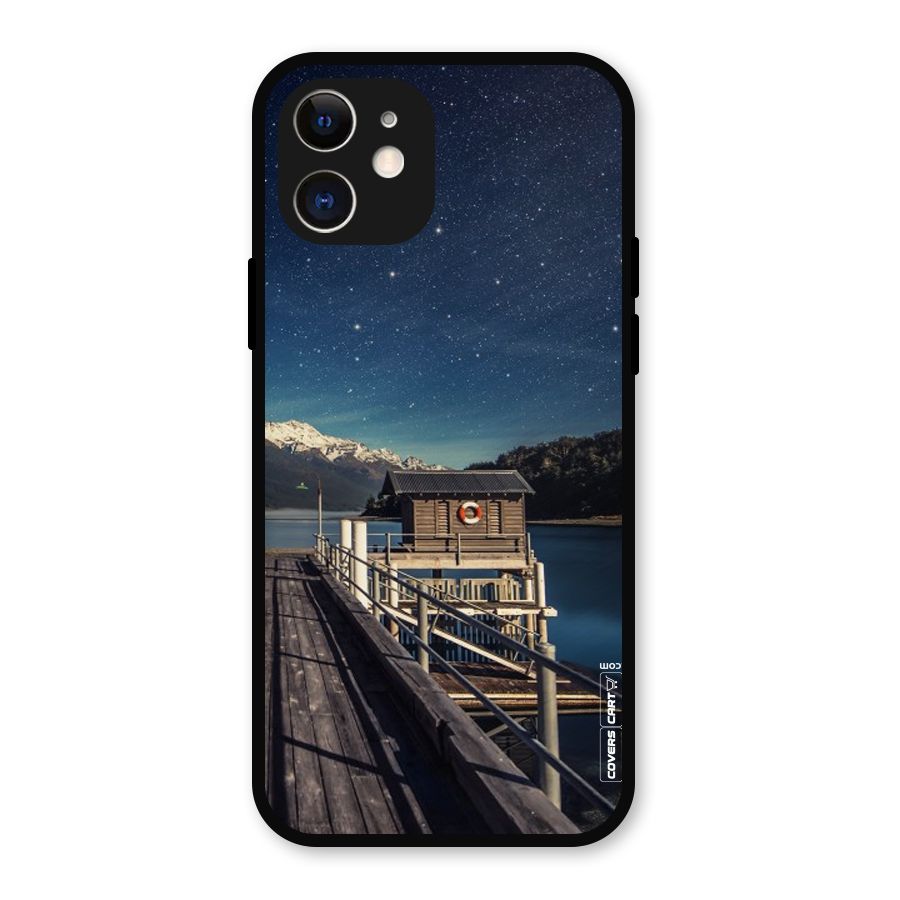 Beautiful Dock Hut Metal Back Case for iPhone 12
