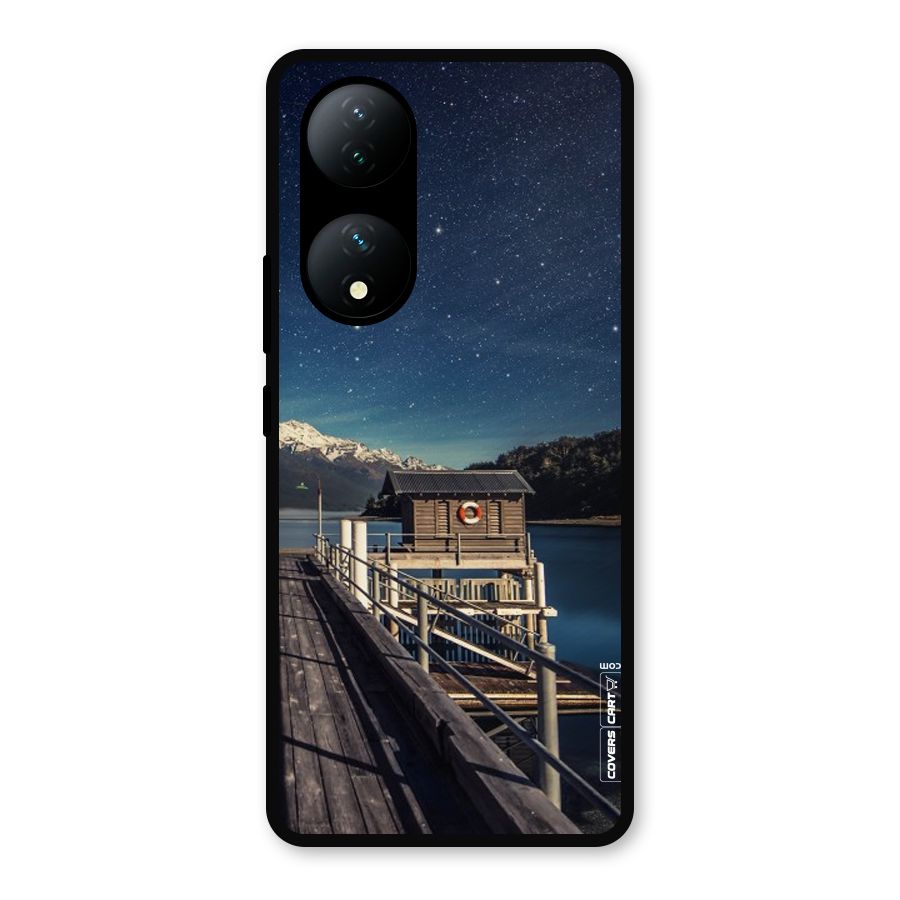 Beautiful Dock Hut Metal Back Case for iQOO Z7