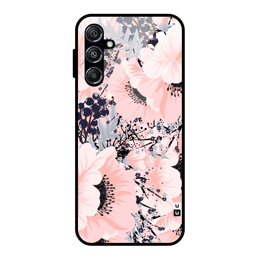 Beautiful Flowers Glass Back Case for Galaxy M34 5G