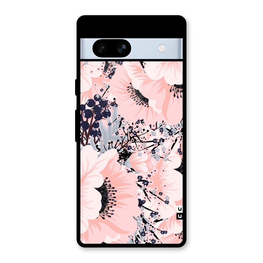 Beautiful Flowers Glass Back Case for Google Pixel 7a