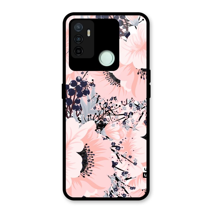 Beautiful Flowers Glass Back Case for Oppo A53