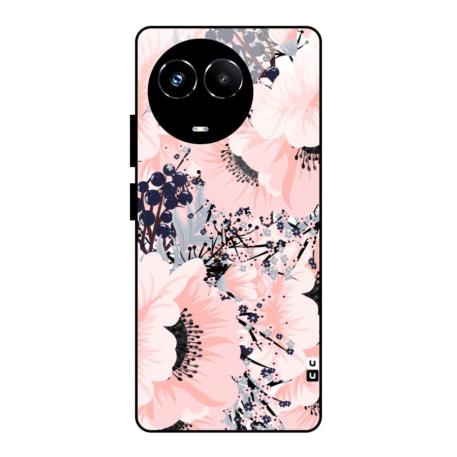 Beautiful Flowers Glass Back Case for Realme 11X