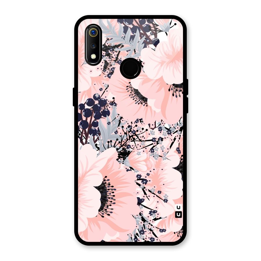Beautiful Flowers Glass Back Case for Realme 3i