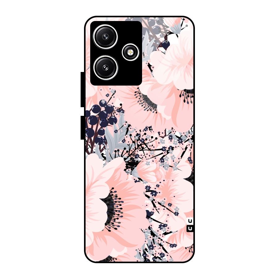 Beautiful Flowers Glass Back Case for Redmi 12 5G