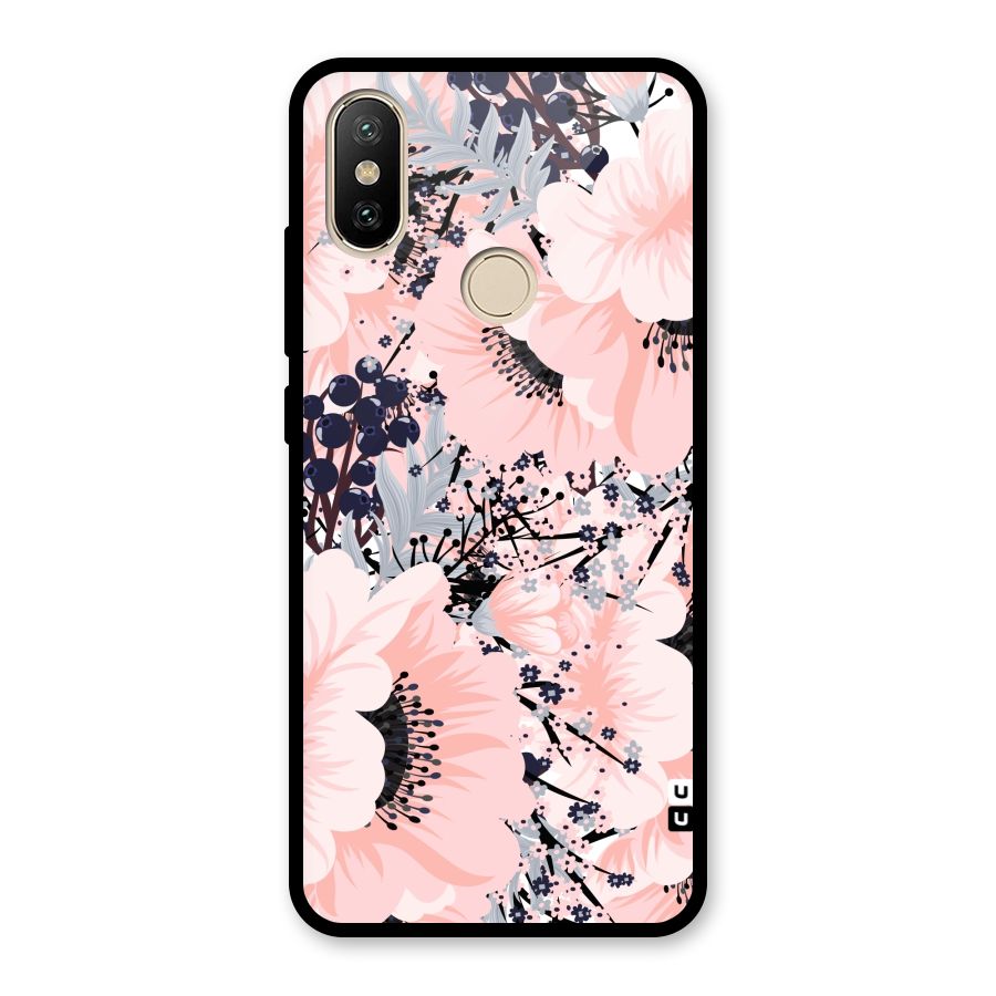 Beautiful Flowers Glass Back Case for Redmi A2