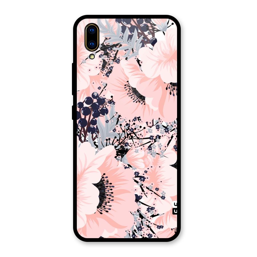 Beautiful Flowers Glass Back Case for Vivo V11 Pro