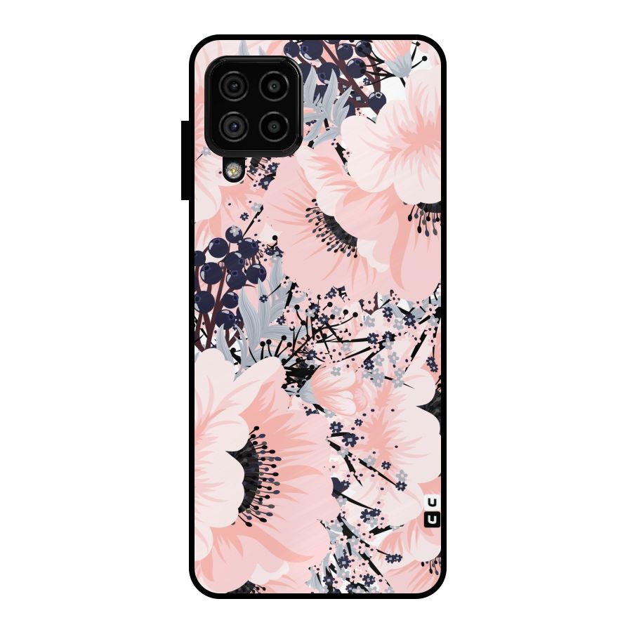 Beautiful Flowers Metal Back Case for Galaxy A22 4G