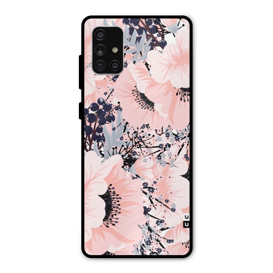 Beautiful Flowers Metal Back Case for Galaxy A71