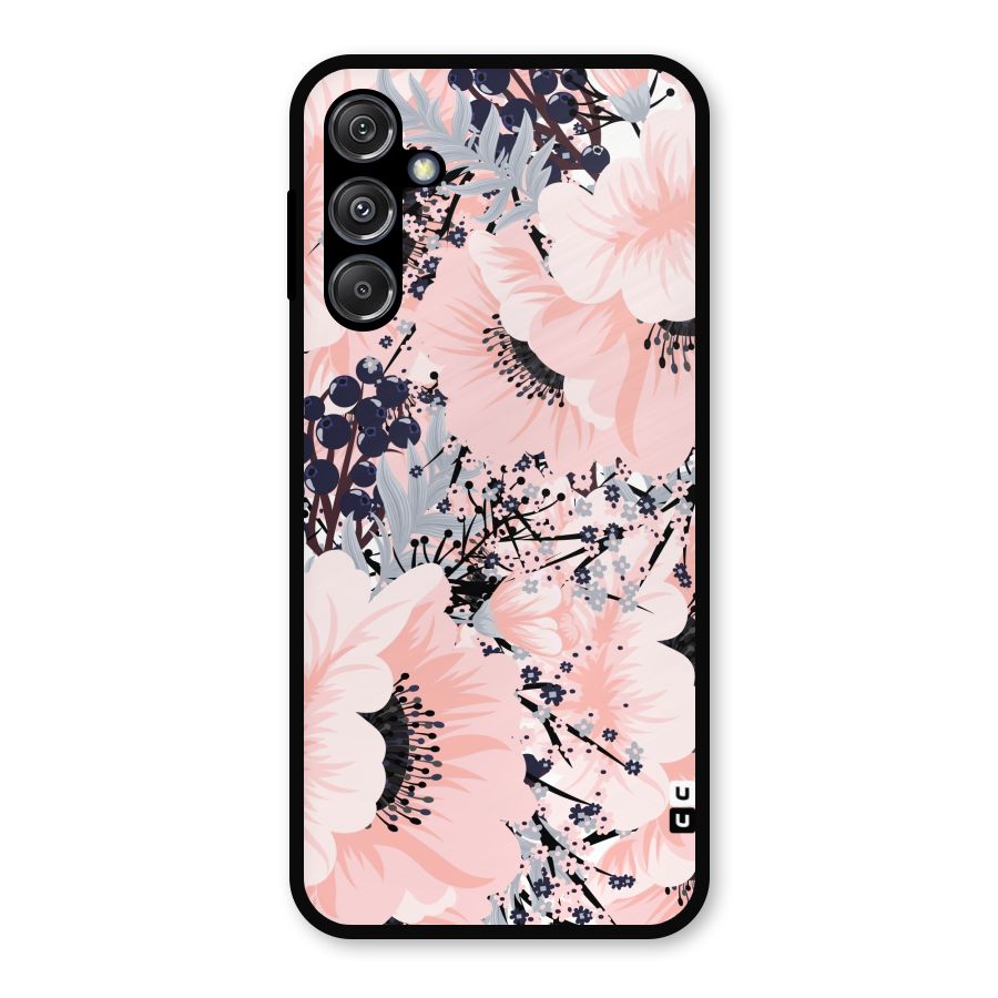 Beautiful Flowers Metal Back Case for Galaxy M34 5G