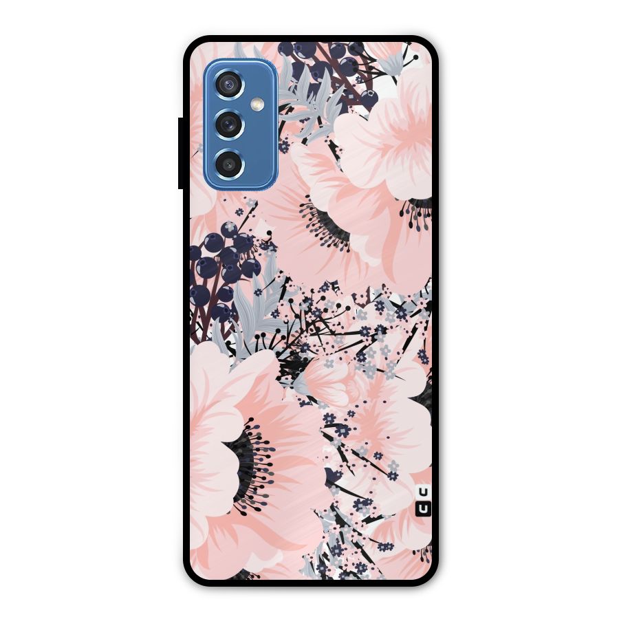 Beautiful Flowers Metal Back Case for Galaxy M52 5G