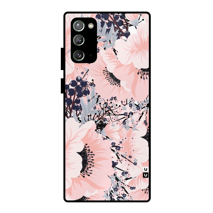 Beautiful Flowers Metal Back Case for Galaxy Note 20