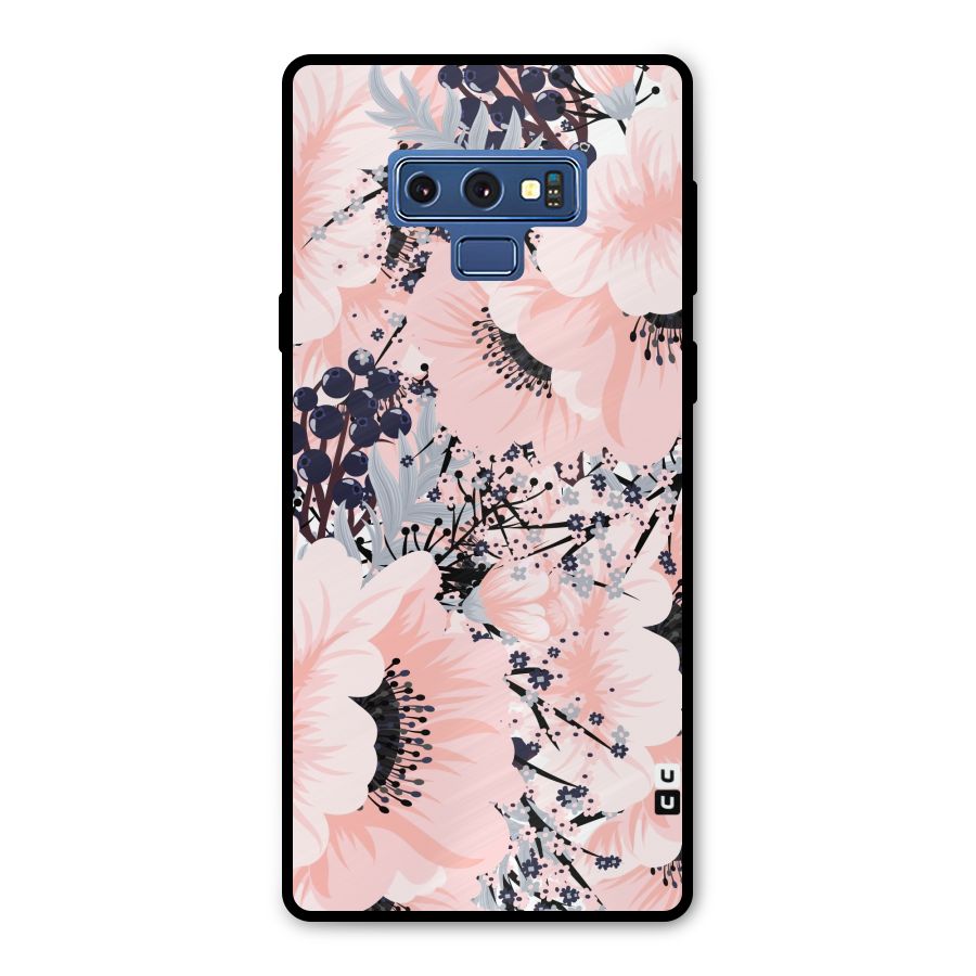 Beautiful Flowers Metal Back Case for Galaxy Note 9
