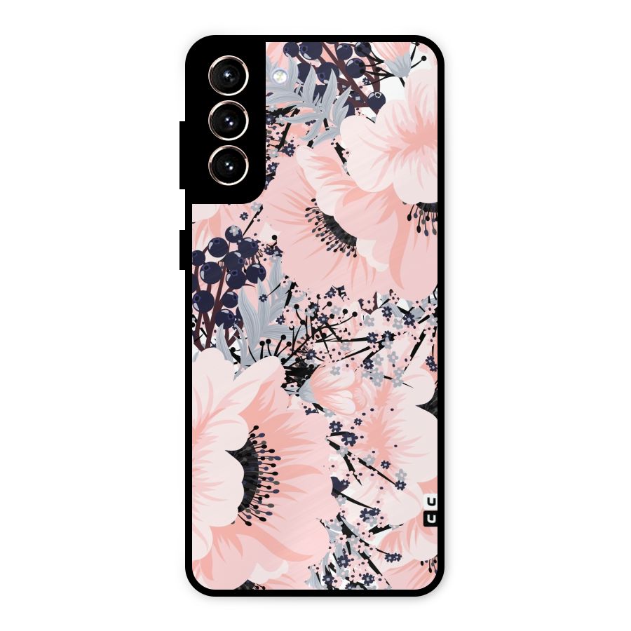 Beautiful Flowers Metal Back Case for Galaxy S21 Plus