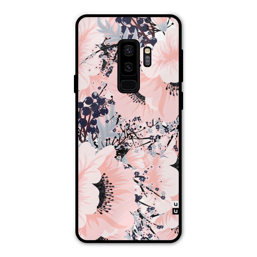 Beautiful Flowers Metal Back Case for Galaxy S9 Plus