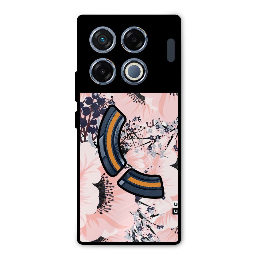 Beautiful Flowers Metal Back Case for Infinix GT 20 Pro