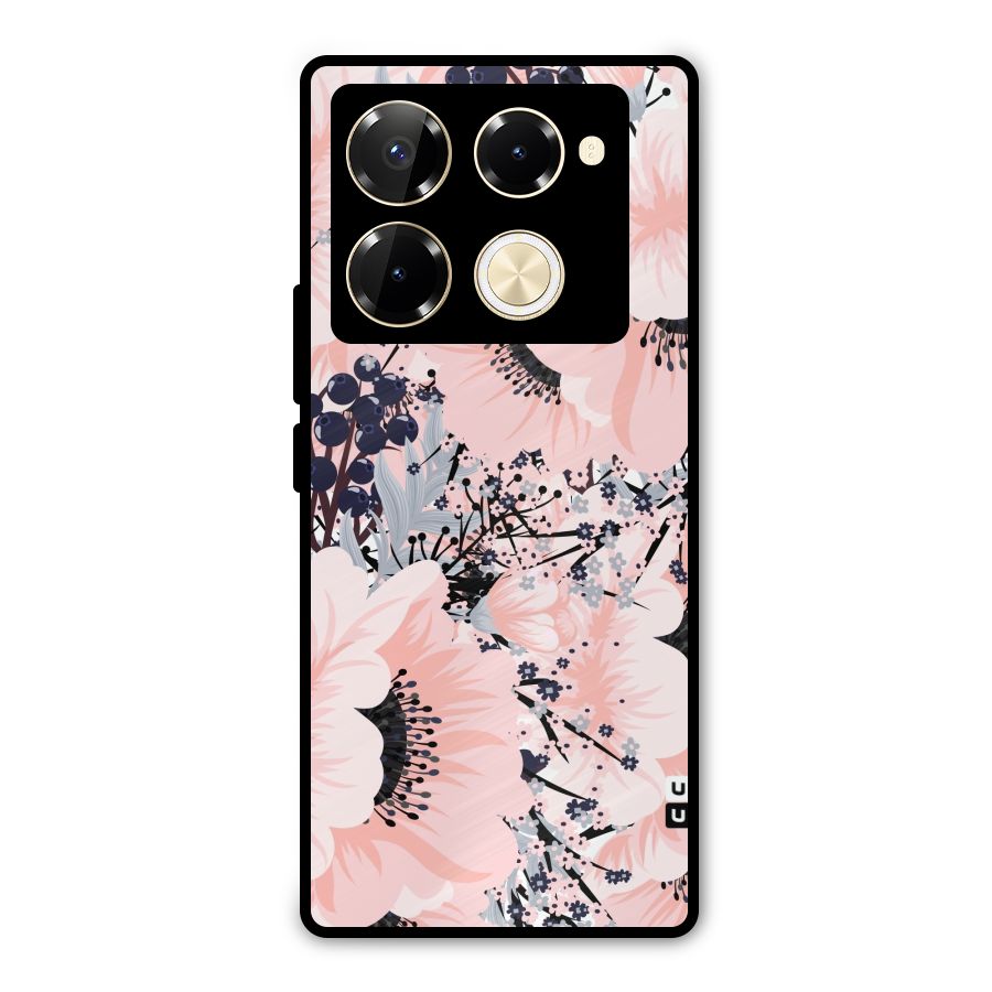 Beautiful Flowers Metal Back Case for Infinix Note 40 Pro Plus