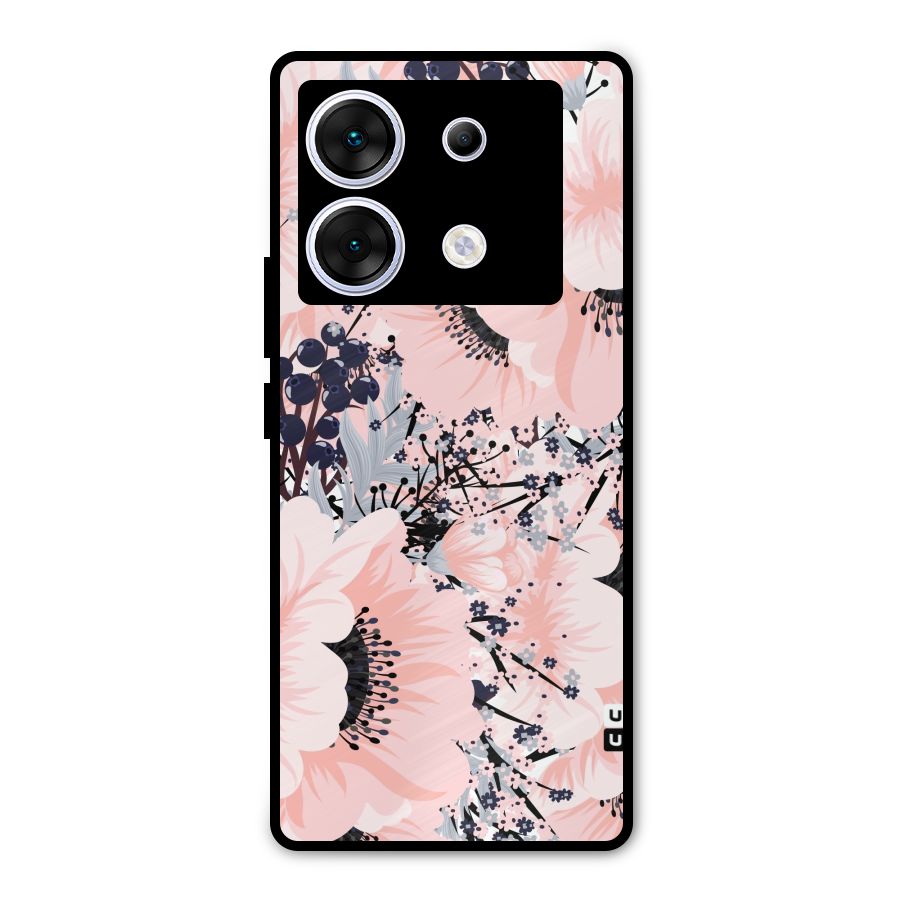 Beautiful Flowers Metal Back Case for Infinix Zero 30 5G