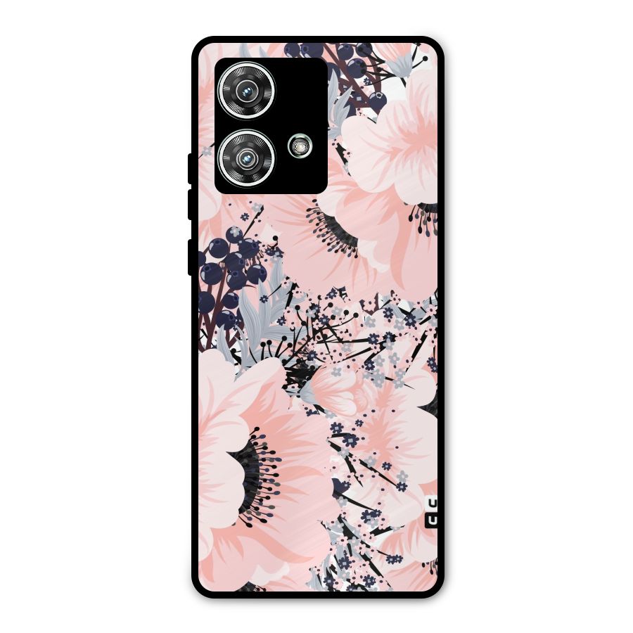 Beautiful Flowers Metal Back Case for Motorola Edge 40 Neo