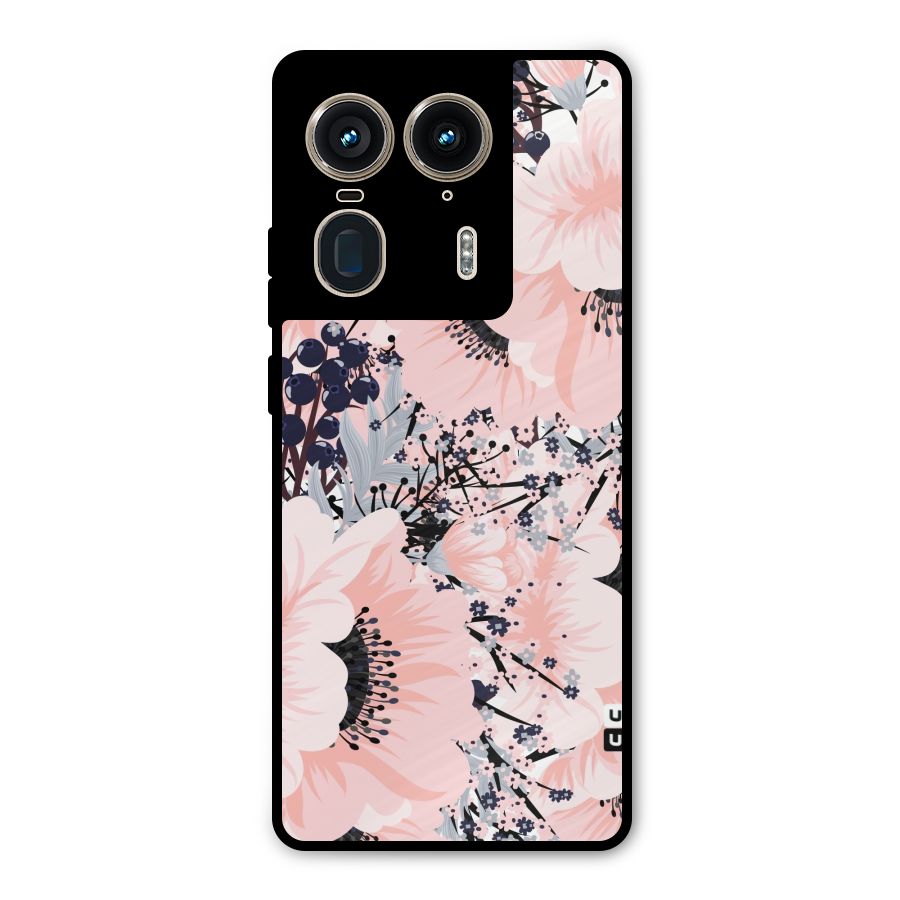 Beautiful Flowers Metal Back Case for Motorola Edge 50 Ultra