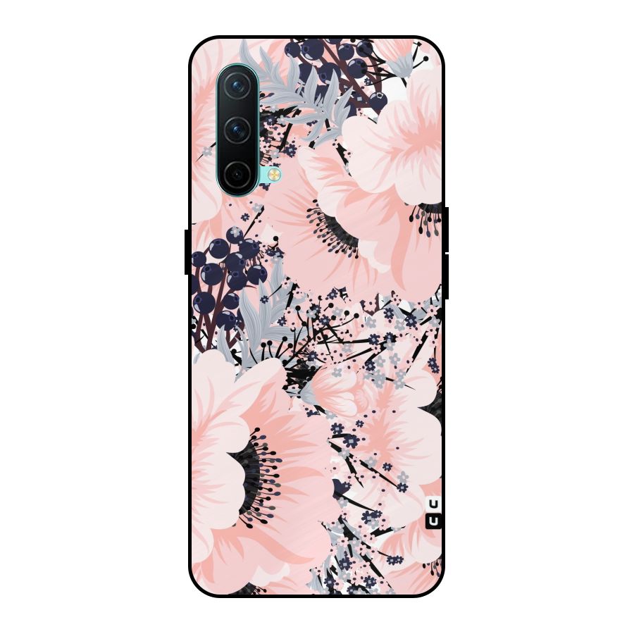 Beautiful Flowers Metal Back Case for OnePlus Nord CE 5G