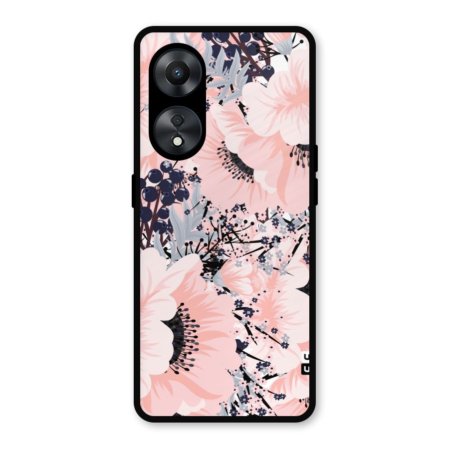 Beautiful Flowers Metal Back Case for Oppo A78