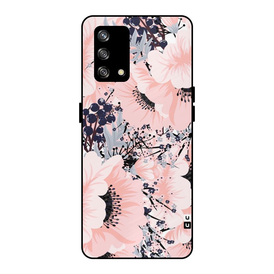 Beautiful Flowers Metal Back Case for Oppo F19