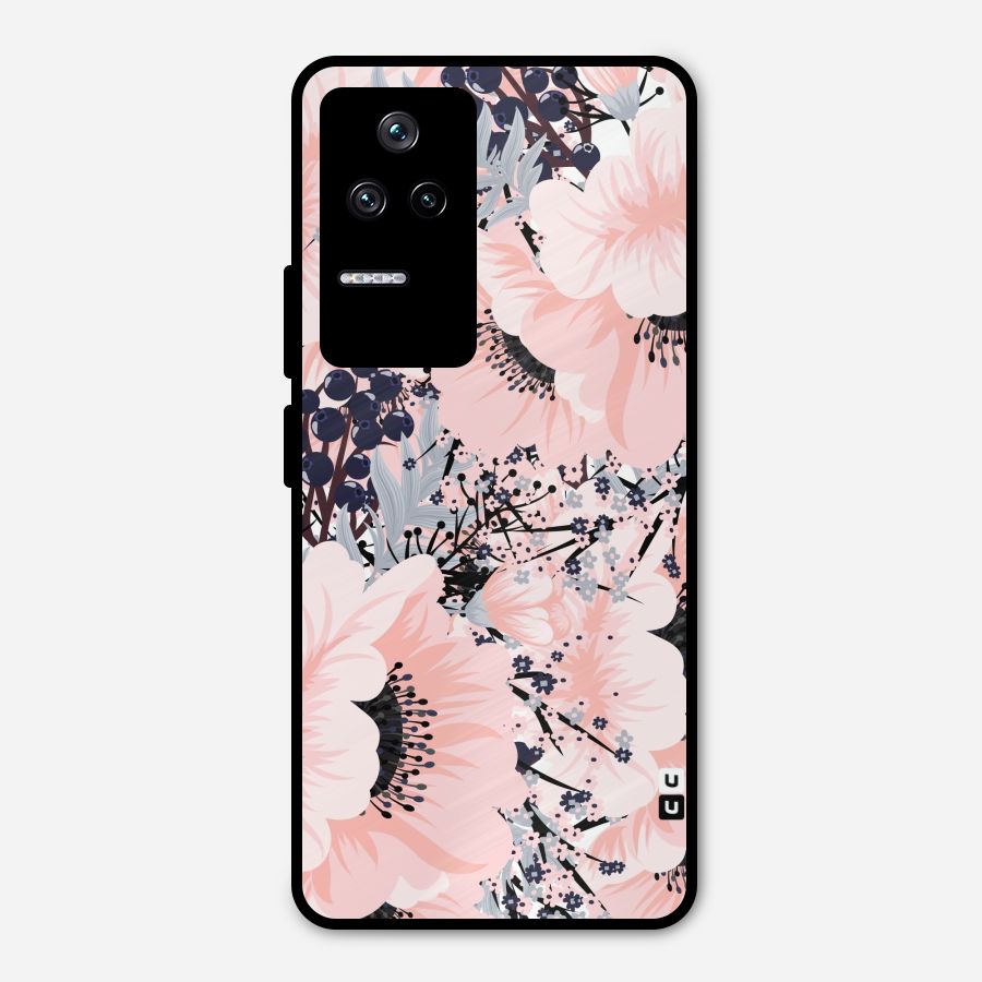 Beautiful Flowers Metal Back Case for Poco F4 5G