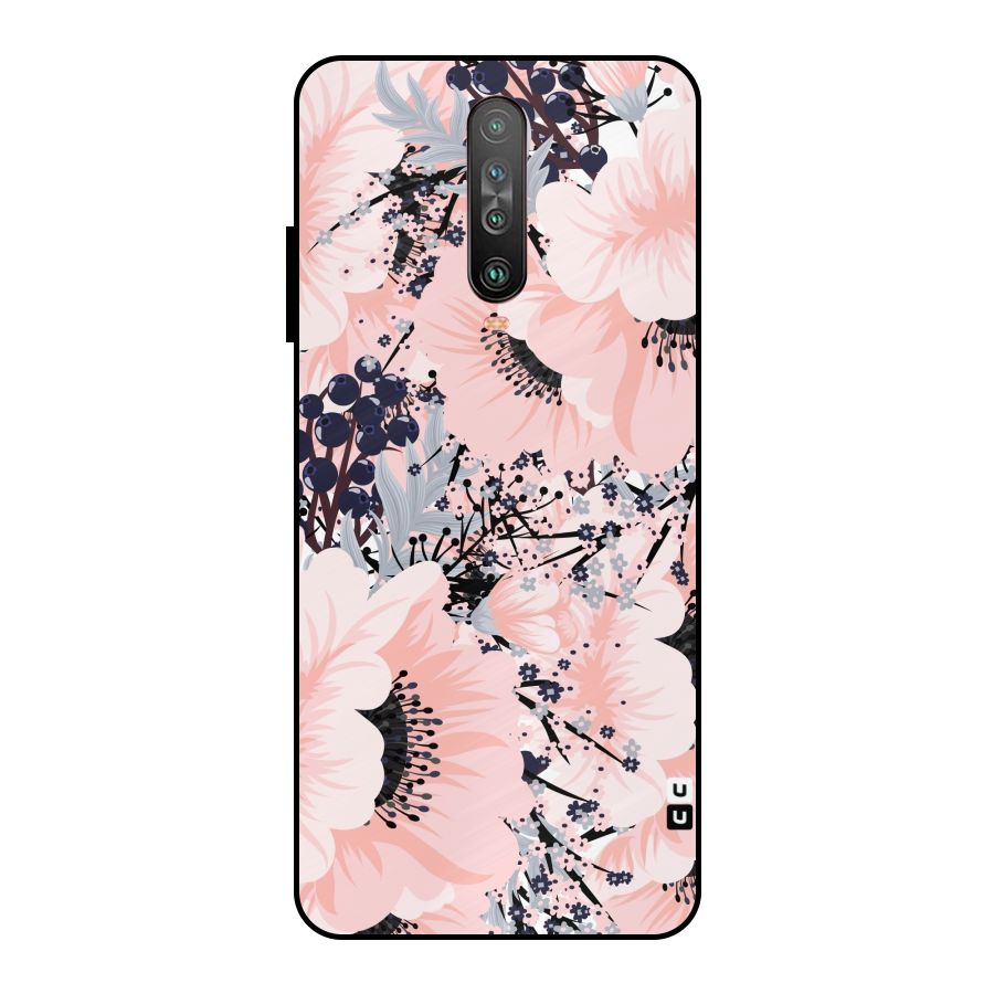 Beautiful Flowers Metal Back Case for Poco X2