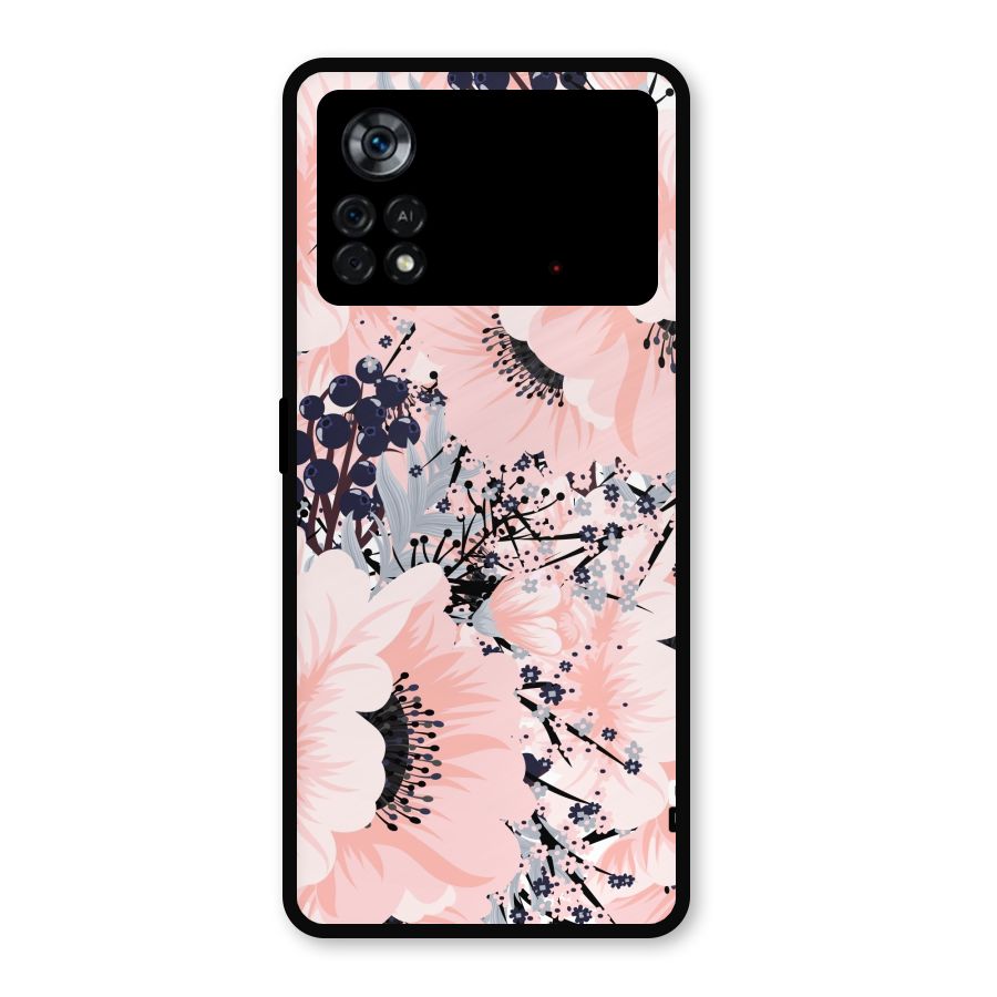 Beautiful Flowers Metal Back Case for Poco X4 Pro 5G