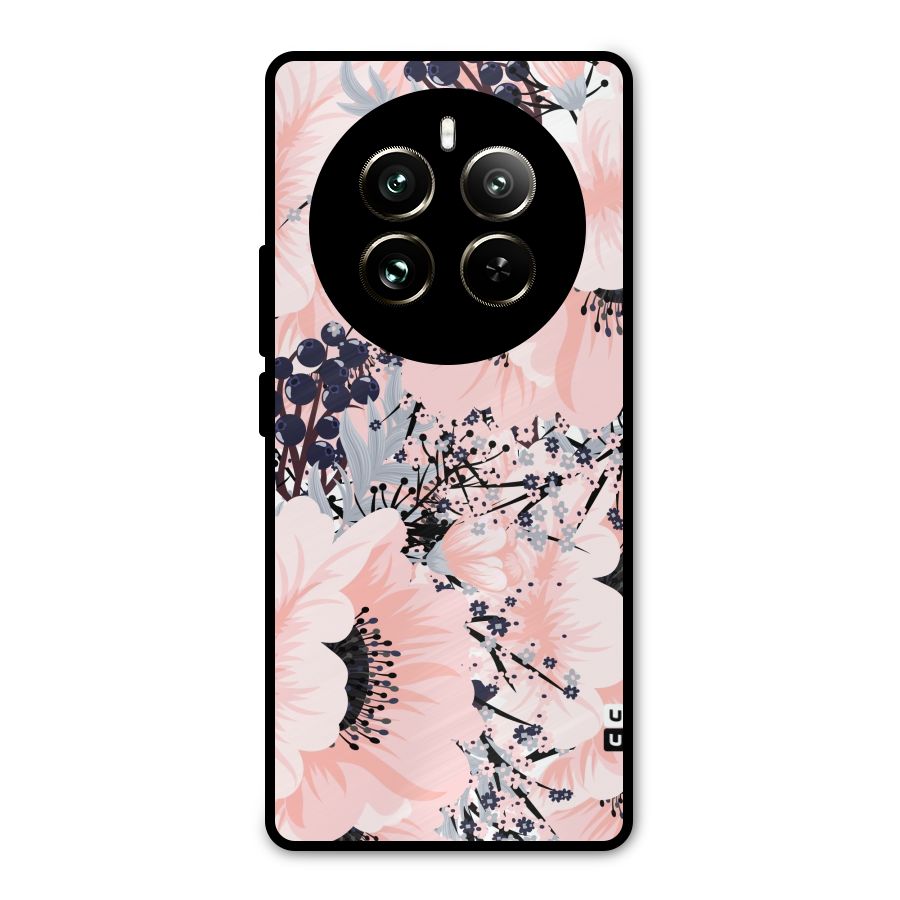 Beautiful Flowers Metal Back Case for Realme 12 Pro