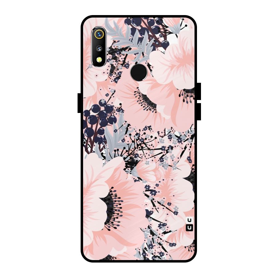Beautiful Flowers Metal Back Case for Realme 3