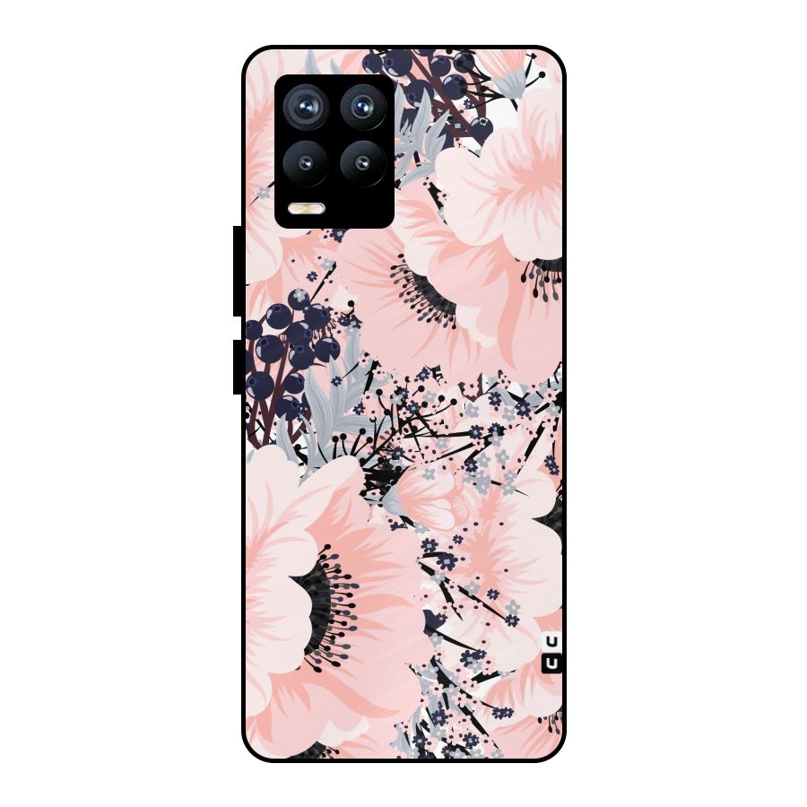 Beautiful Flowers Metal Back Case for Realme 8