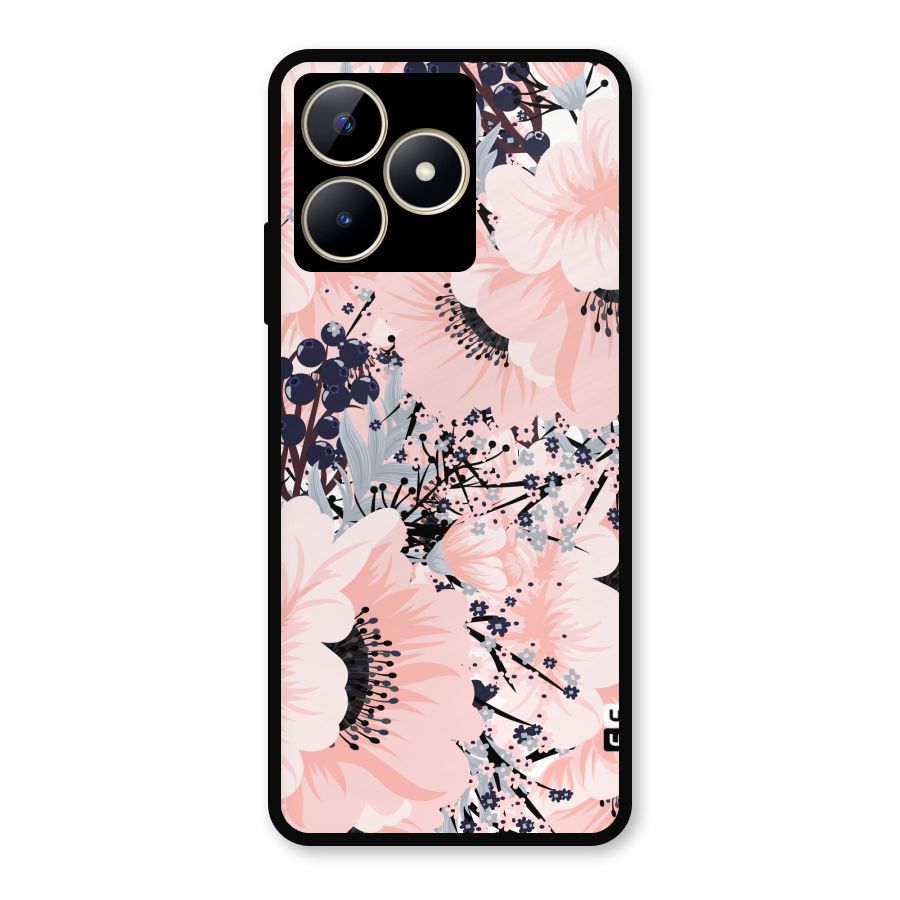 Beautiful Flowers Metal Back Case for Realme Narzo N53