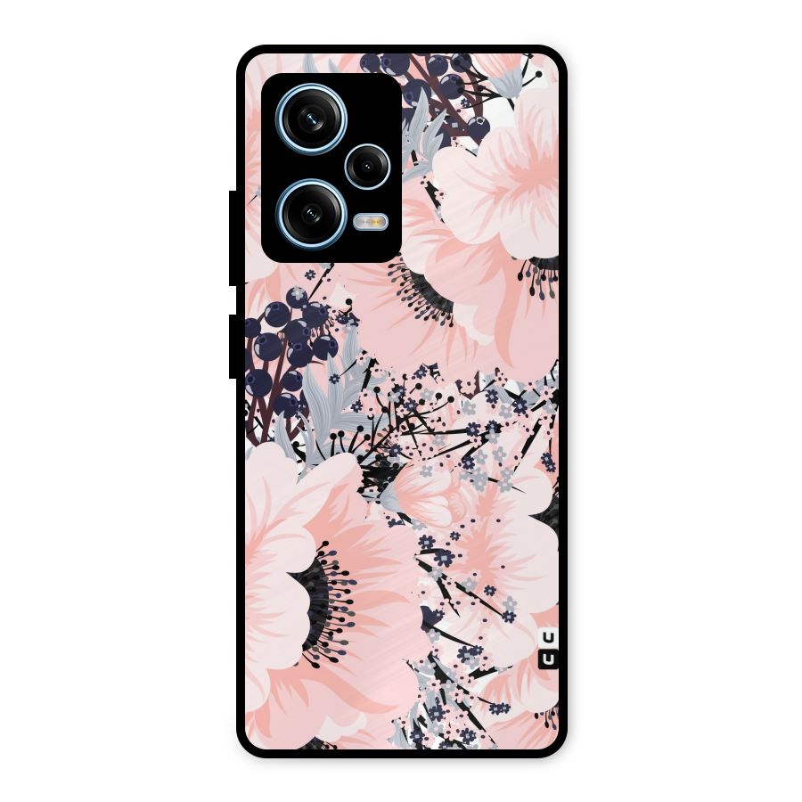Beautiful Flowers Metal Back Case for Redmi Note 12 Pro