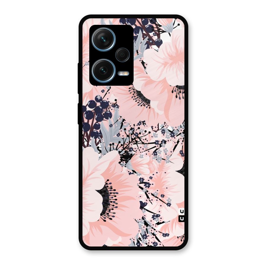 Beautiful Flowers Metal Back Case for Redmi Note 12 Pro Plus 5G