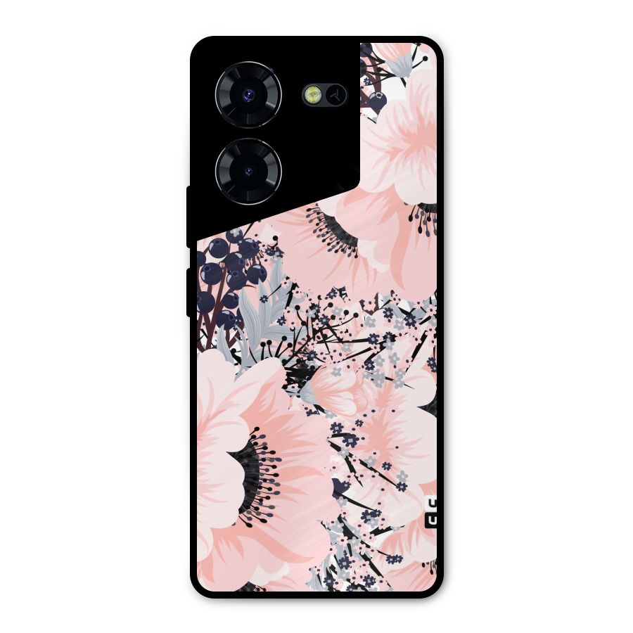 Beautiful Flowers Metal Back Case for Tecno Pova 5 Pro 5G