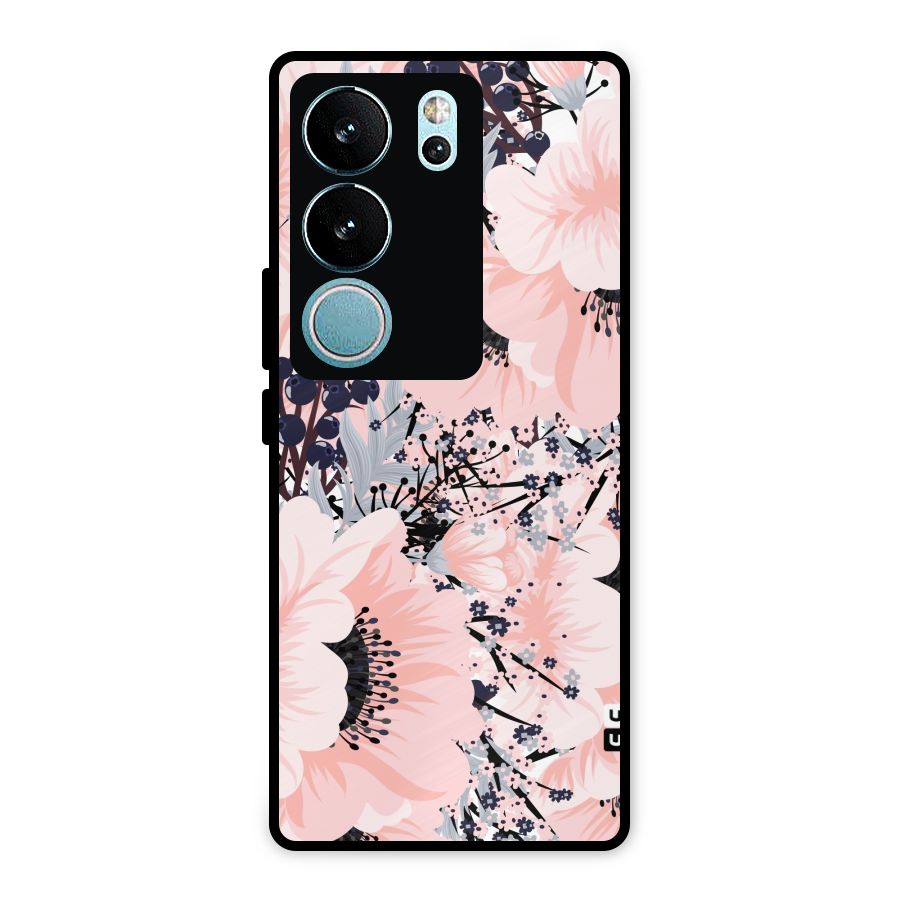 Beautiful Flowers Metal Back Case for Vivo V29