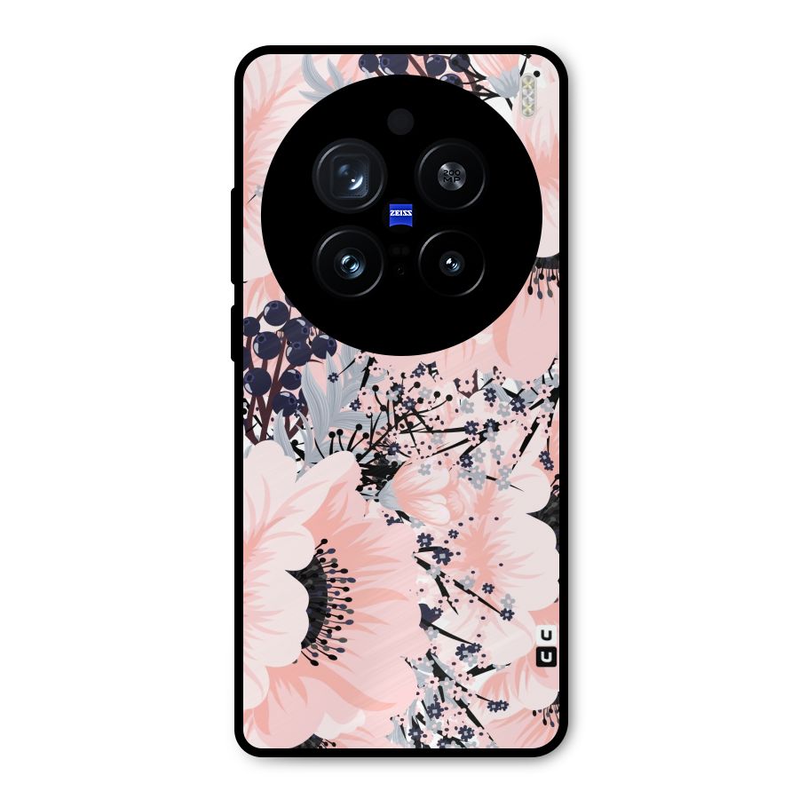 Beautiful Flowers Metal Back Case for Vivo X200 Pro