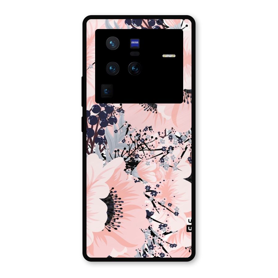 Beautiful Flowers Metal Back Case for Vivo X80 Pro