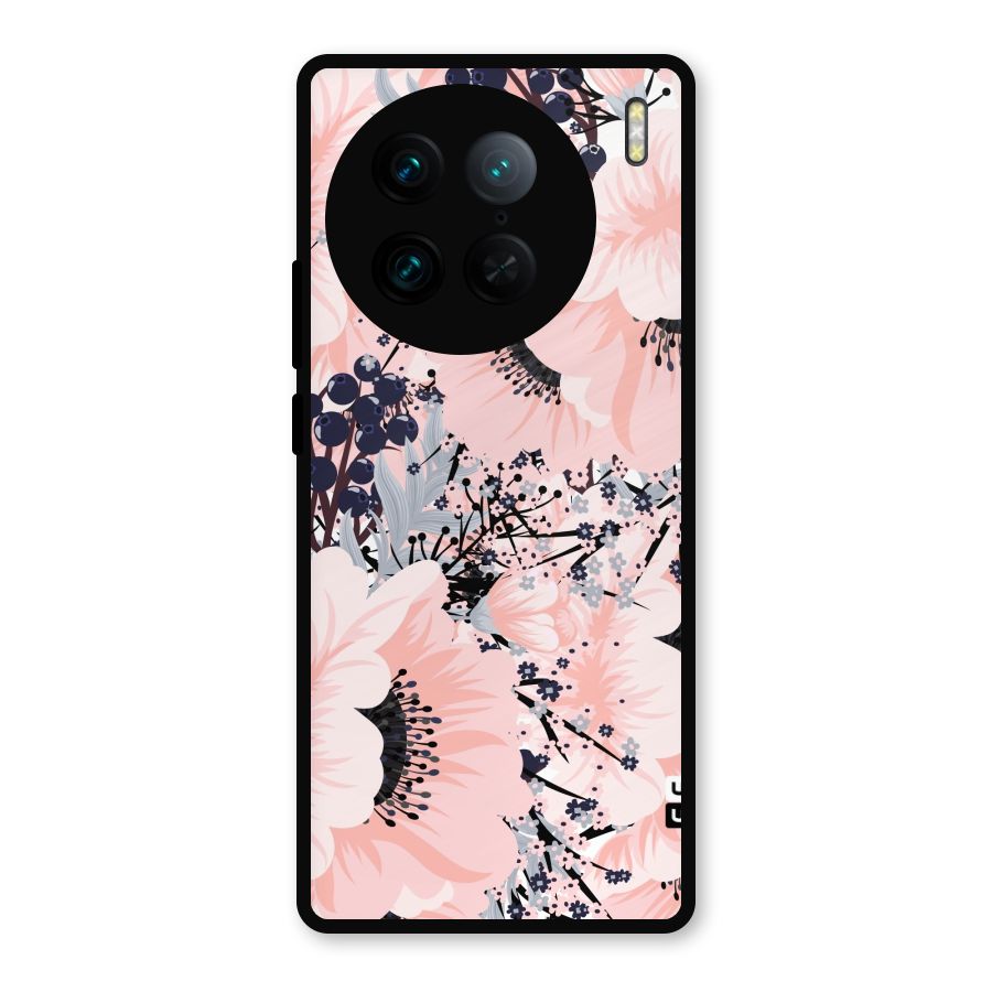 Beautiful Flowers Metal Back Case for Vivo X90 Pro