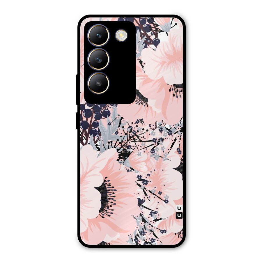 Beautiful Flowers Metal Back Case for Vivo Y200e