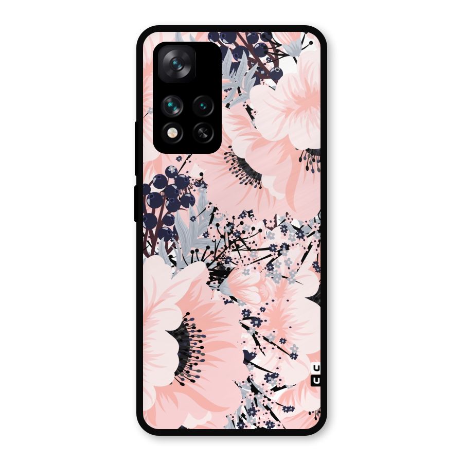 Beautiful Flowers Metal Back Case for Xiaomi 11i Hypercharge 5G