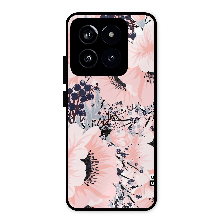 Beautiful Flowers Metal Back Case for Xiaomi 14