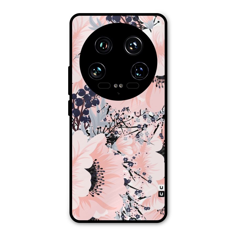 Beautiful Flowers Metal Back Case for Xiaomi 14 Ultra