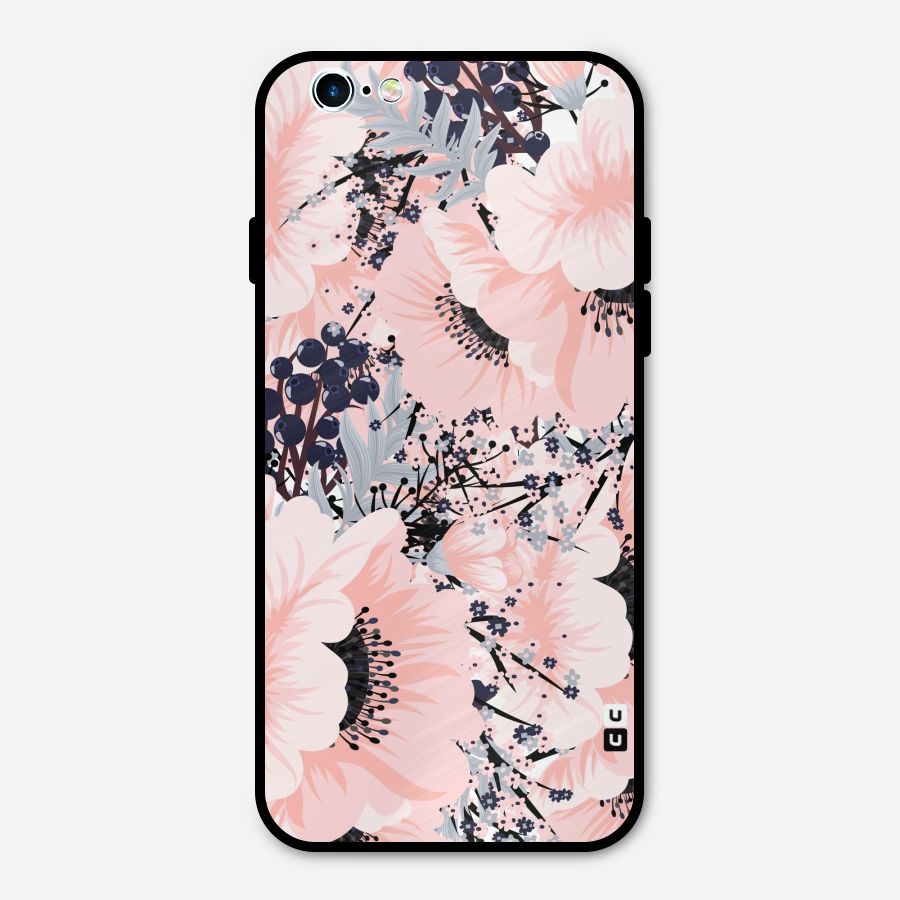 Beautiful Flowers Metal Back Case for iPhone 6 6s
