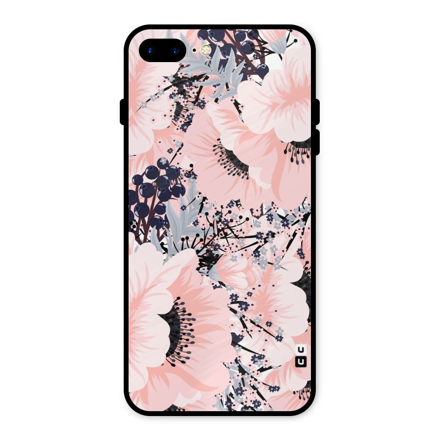 Beautiful Flowers Metal Back Case for iPhone 8 Plus